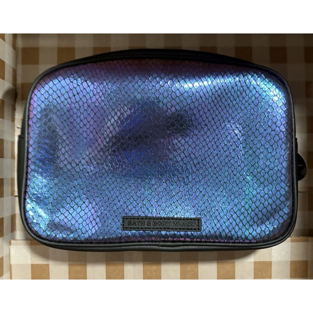 Bath & Body Works Disney Maleficent Iridescent Cosmetic Makeup Bag Dragon New